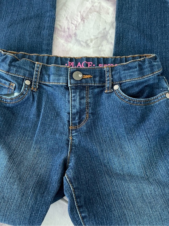 The Children's Place Denim - The Children's Place Girls' Dark Blue Super Skinny Adjustable StrtchJeans Size 8